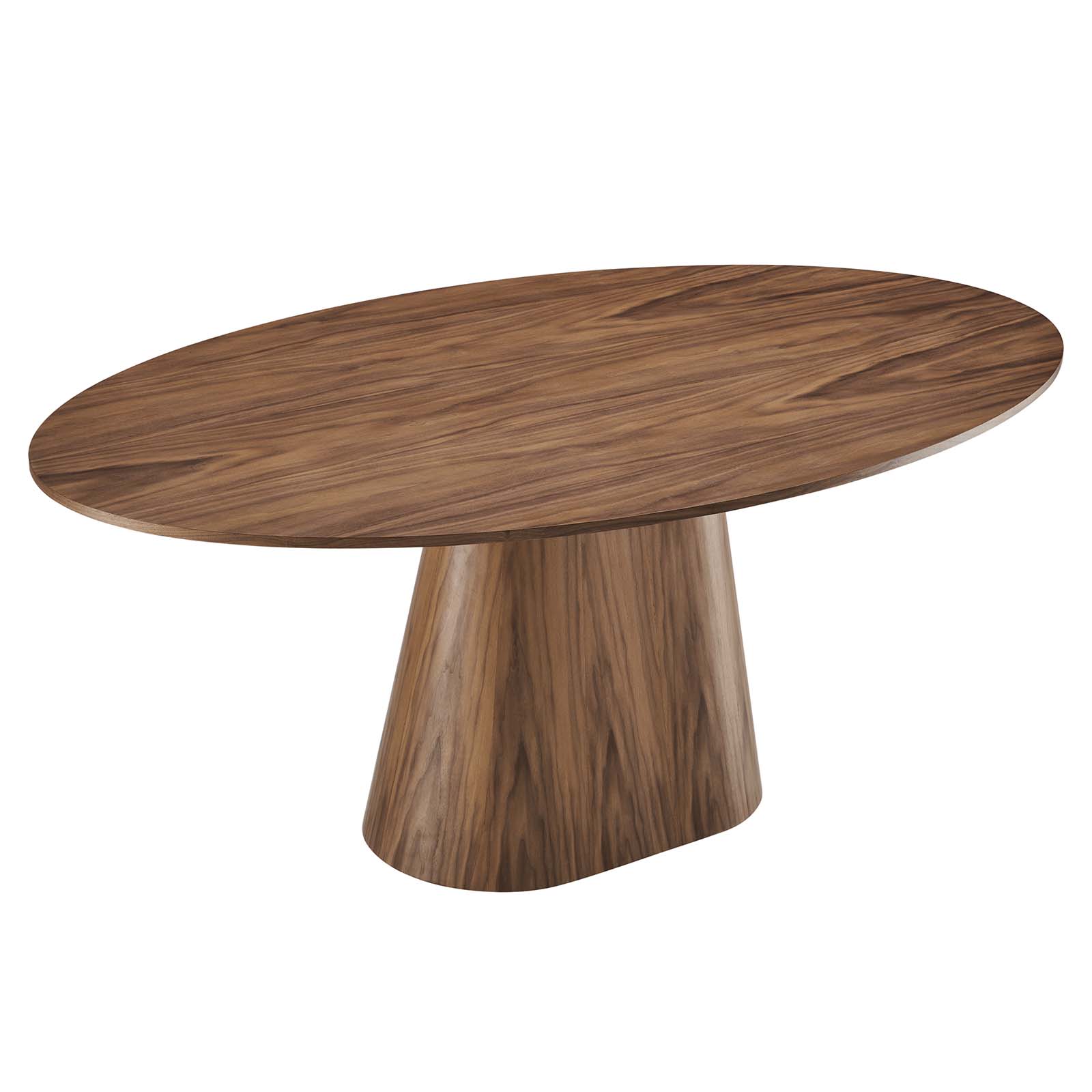 Modway Furniture Provision Walnut 75 Inch Oval Dining Table