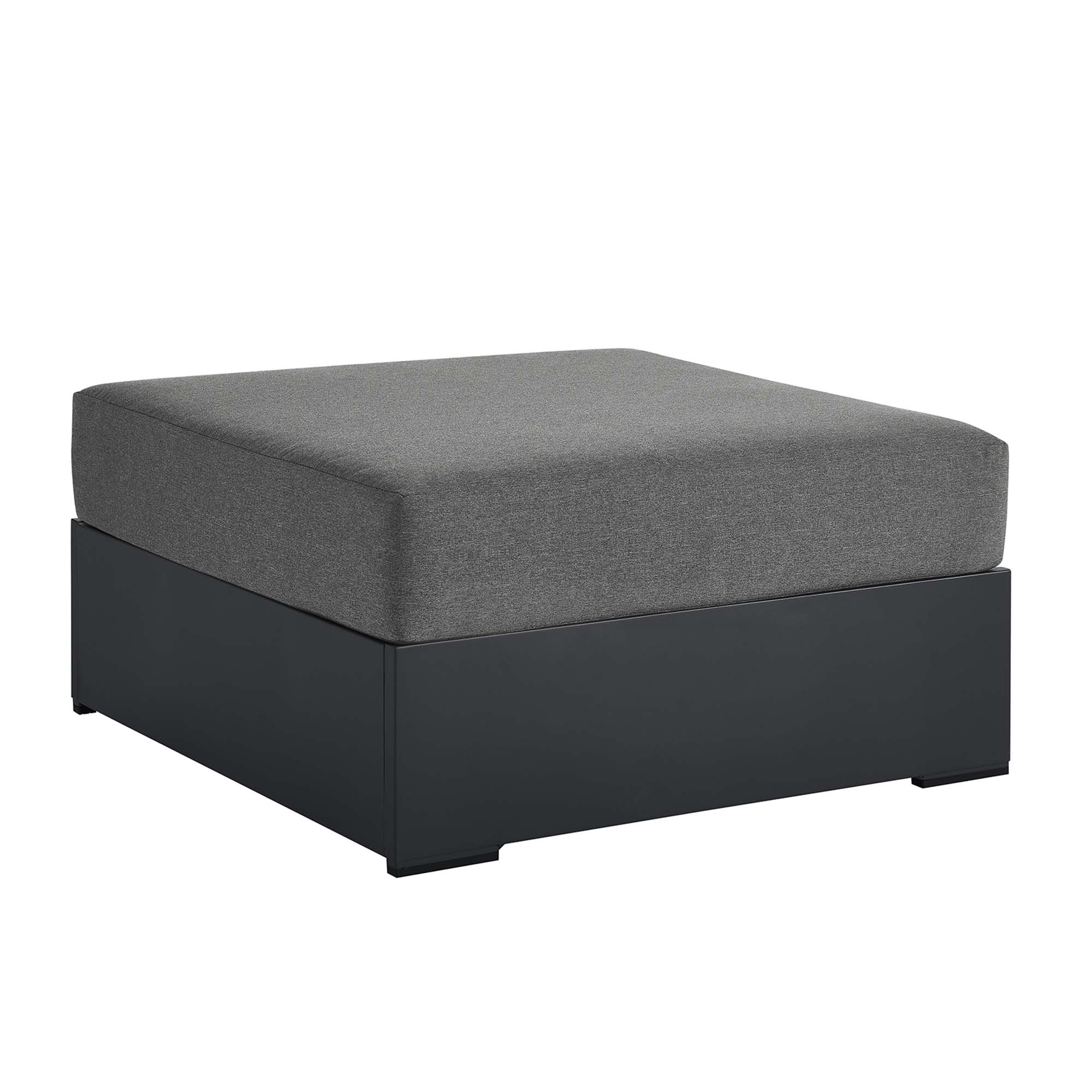Modway Furniture Tahoe Gray Charcoal Outdoor Patio Ottoman