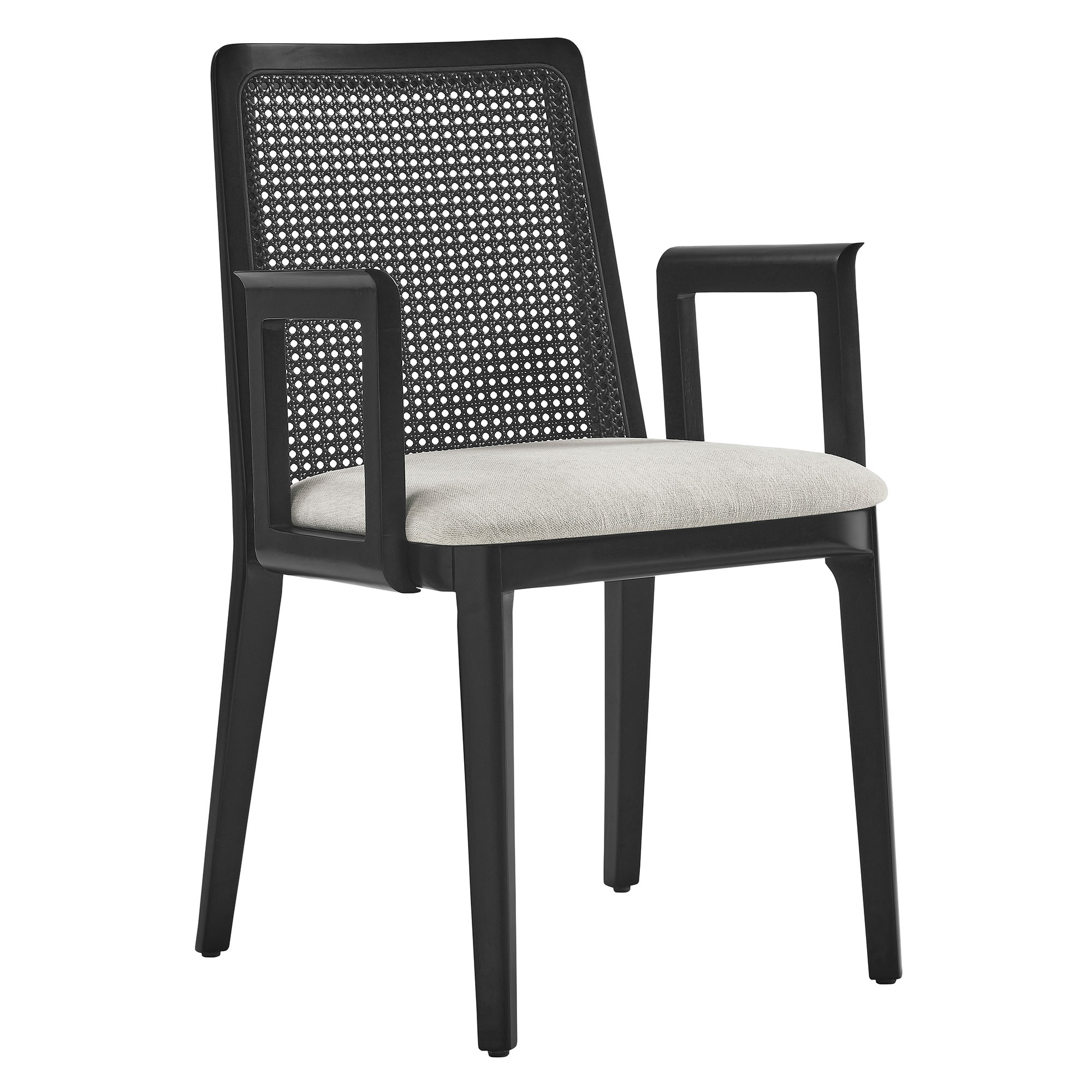 Modway Furniture Monarch Black Ivory Dining Armchair