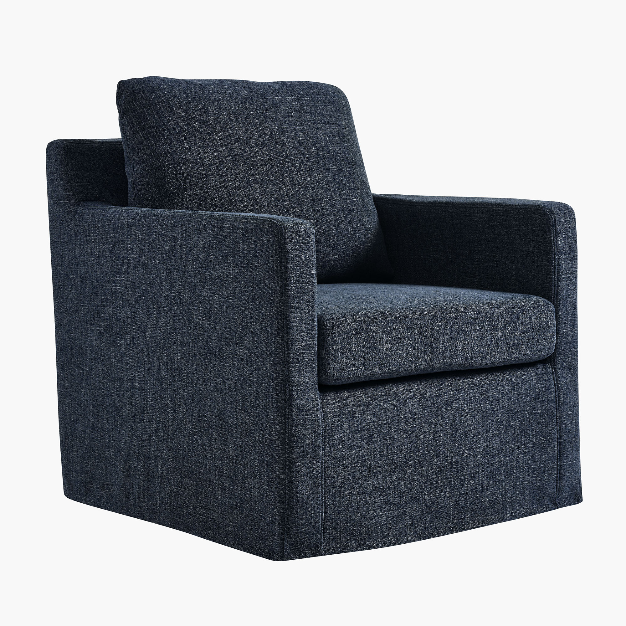 Modway Furniture Serene Slate Blue Slipcovered Swivel Armchair