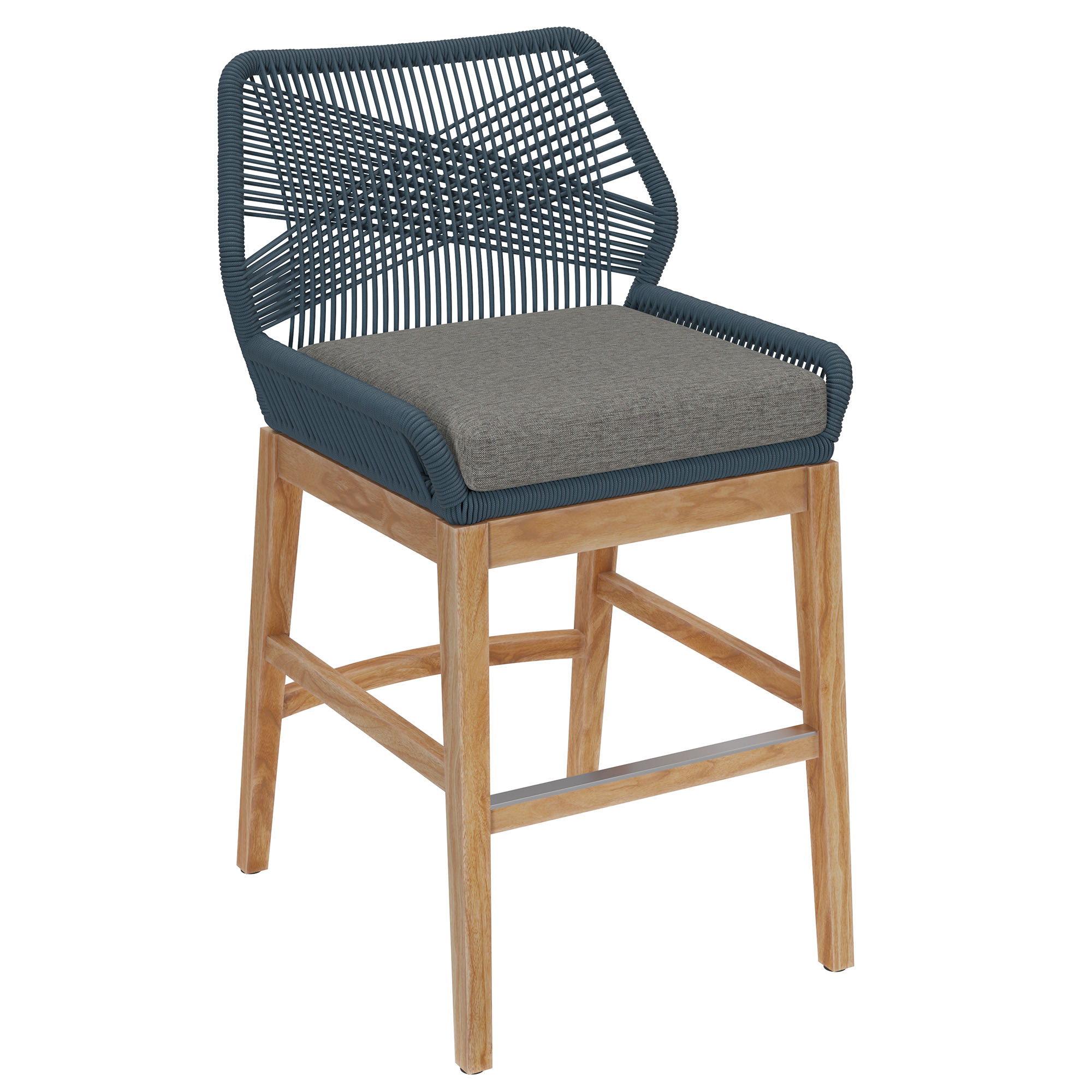 Modway Furniture Wellspring Blue Graphite Outdoor Patio Counter Stool