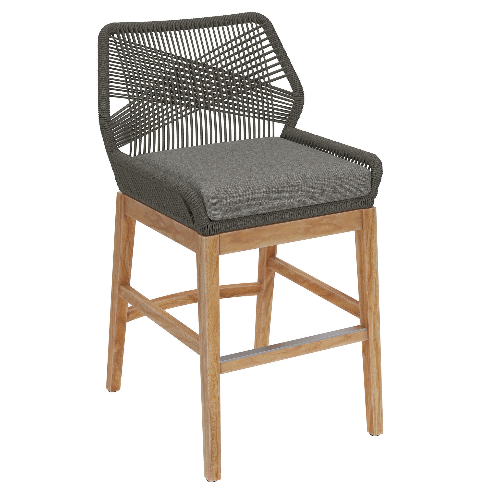 Modway Furniture Wellspring Gray Graphite Outdoor Patio Counter Stool