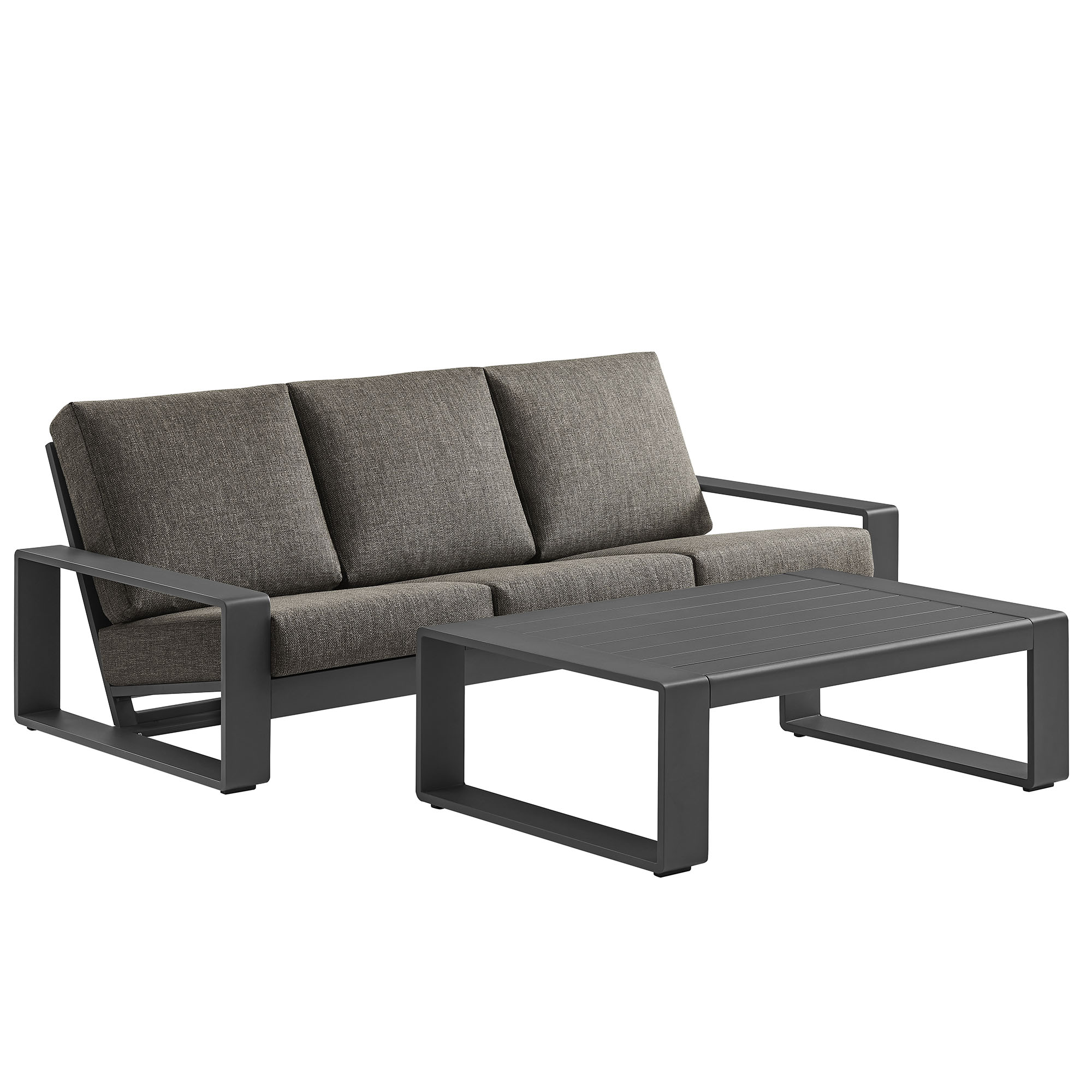 Modway Furniture Lirienne Smoke Gray 2pc Outdoor Patio Set