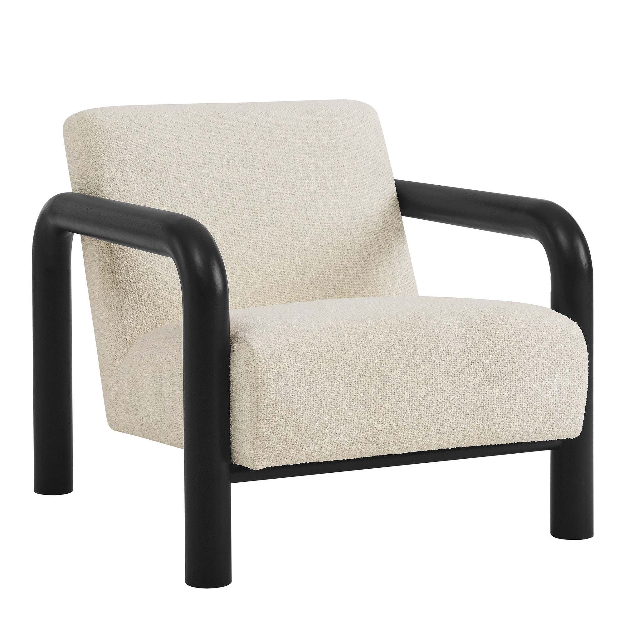Modway Furniture Sereno Black Cream Boucle Accent Chair