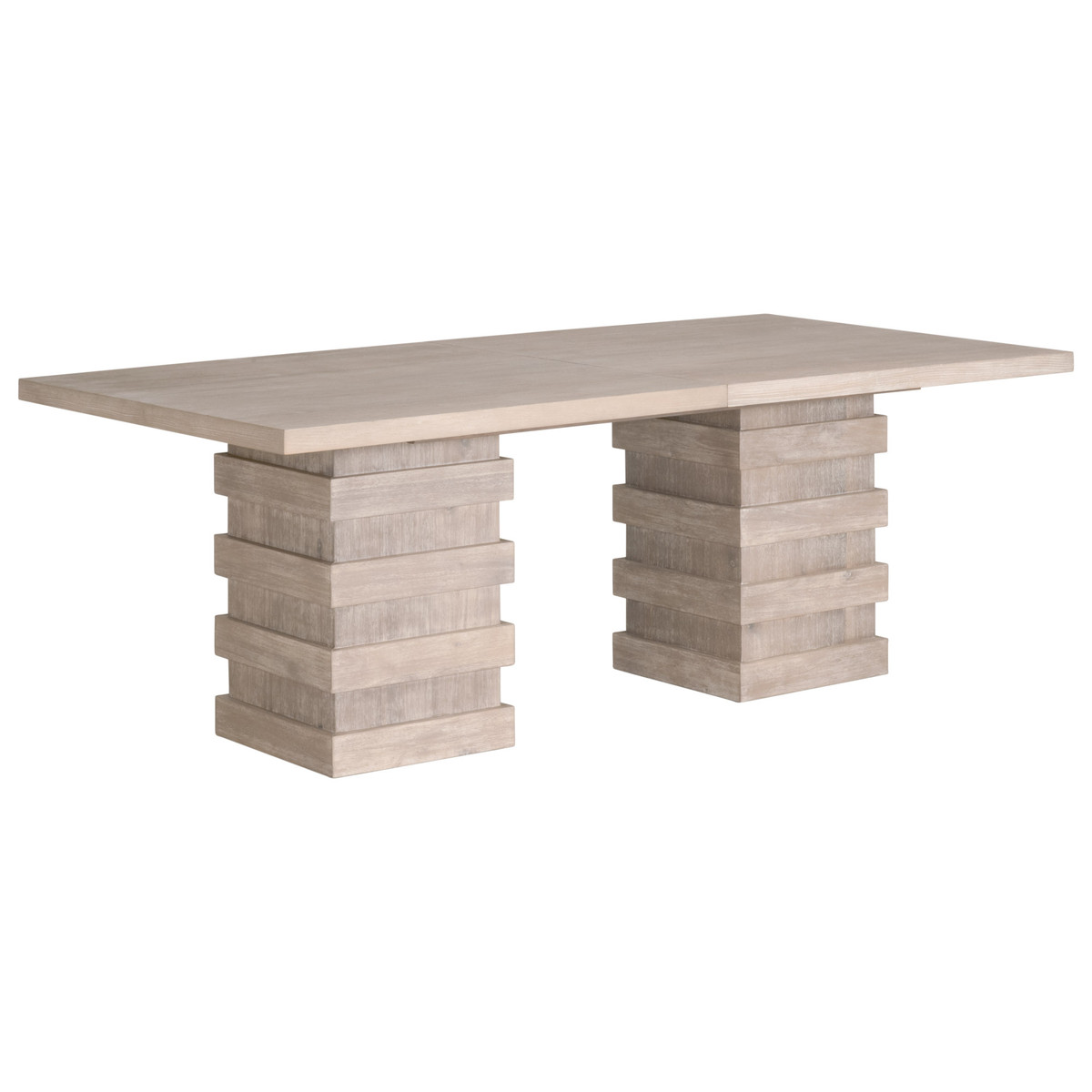 Essentials For Living Plaza Natural Gray Extension Dining Table