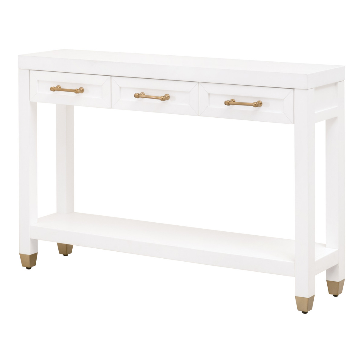 Essentials For Living Stella Matte White Narrow Console Table