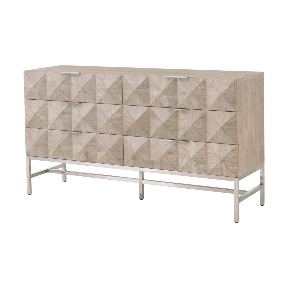 Essentials For Living Atlas Natural Gray 6 Drawers Double Dresser