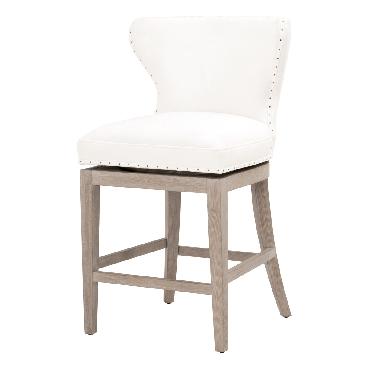 Essentials For Living Milton Pearl Natural Gray Swivel Counter Stool