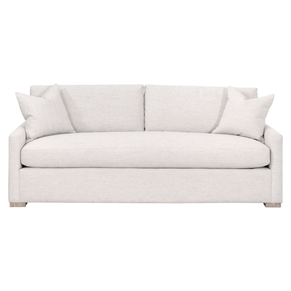 Essentials For Living Clara Modular Stone Basketweave 86 Inch Slim Arm Slee...