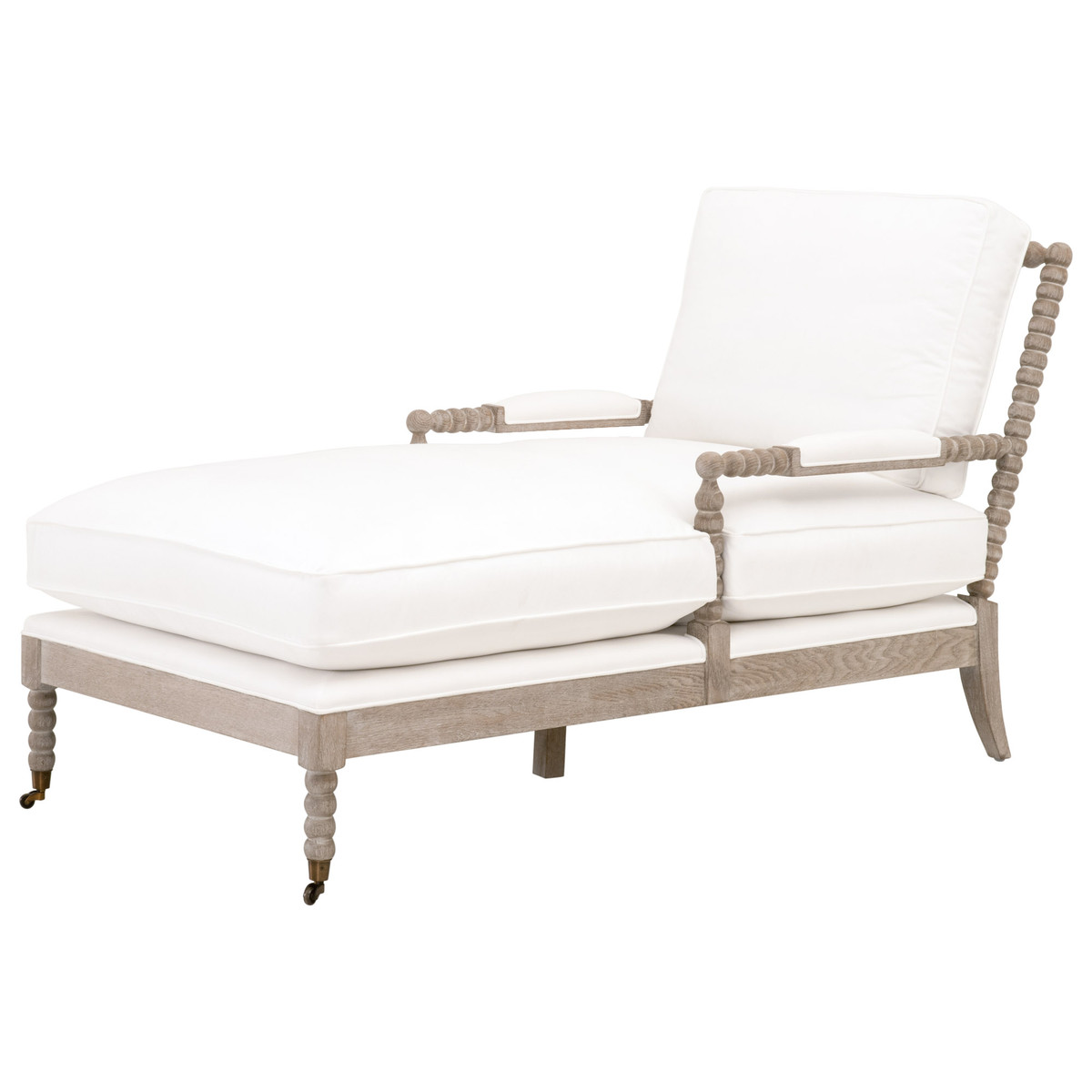 Essentials For Living Rouleau Natural Gray Pearl Chaise Lounge