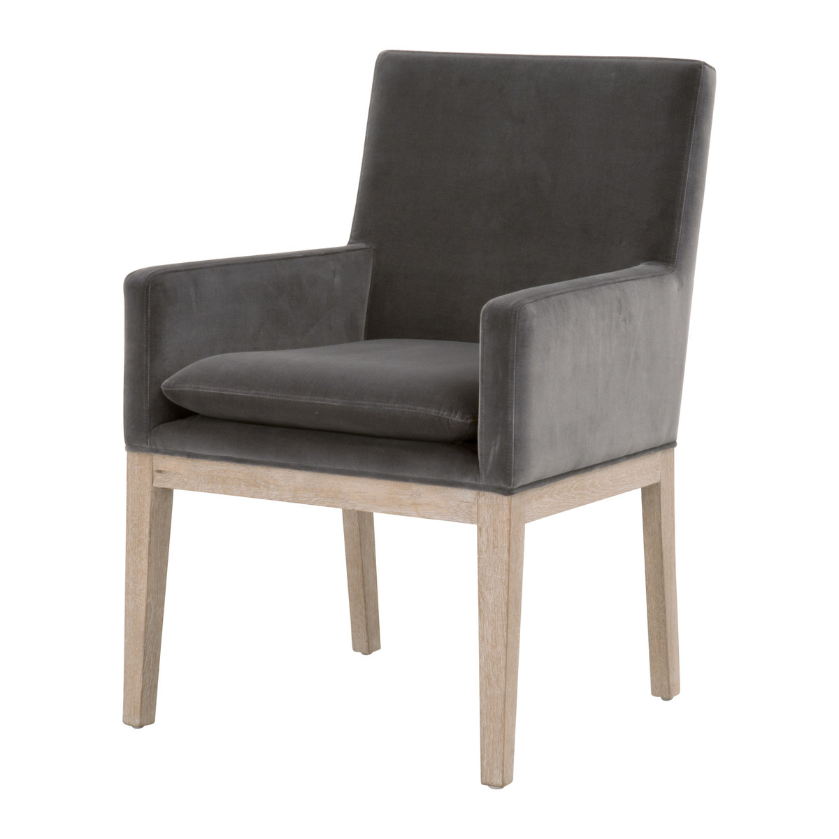 Essentials For Living Drake Dark Dove Natural Gray Arm Chair