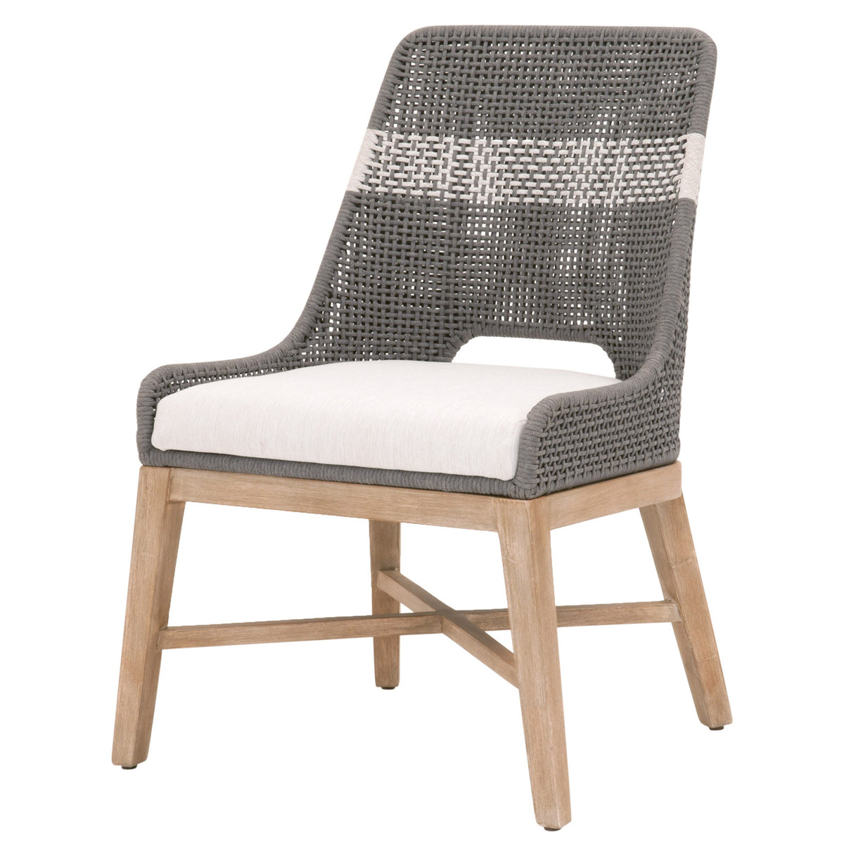 2 Essentials For Living Tapestry Dove White Speckle Natural Gray Dining Cha...