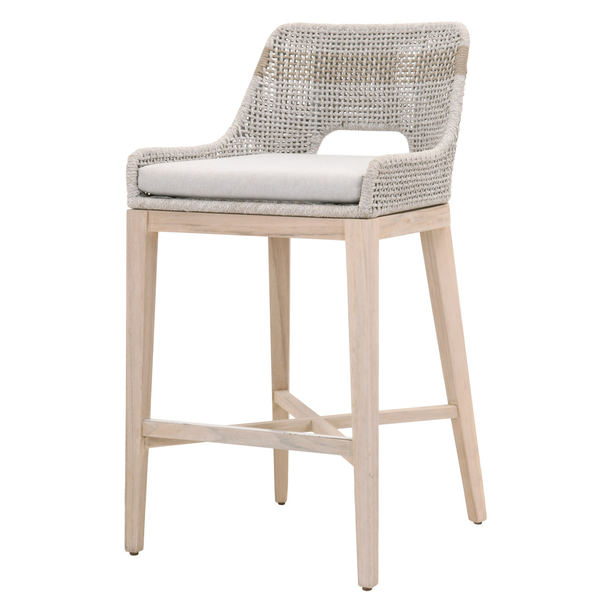 Essentials For Living Tapestry Taupe White Pumice Gray Outdoor Bar Stool
