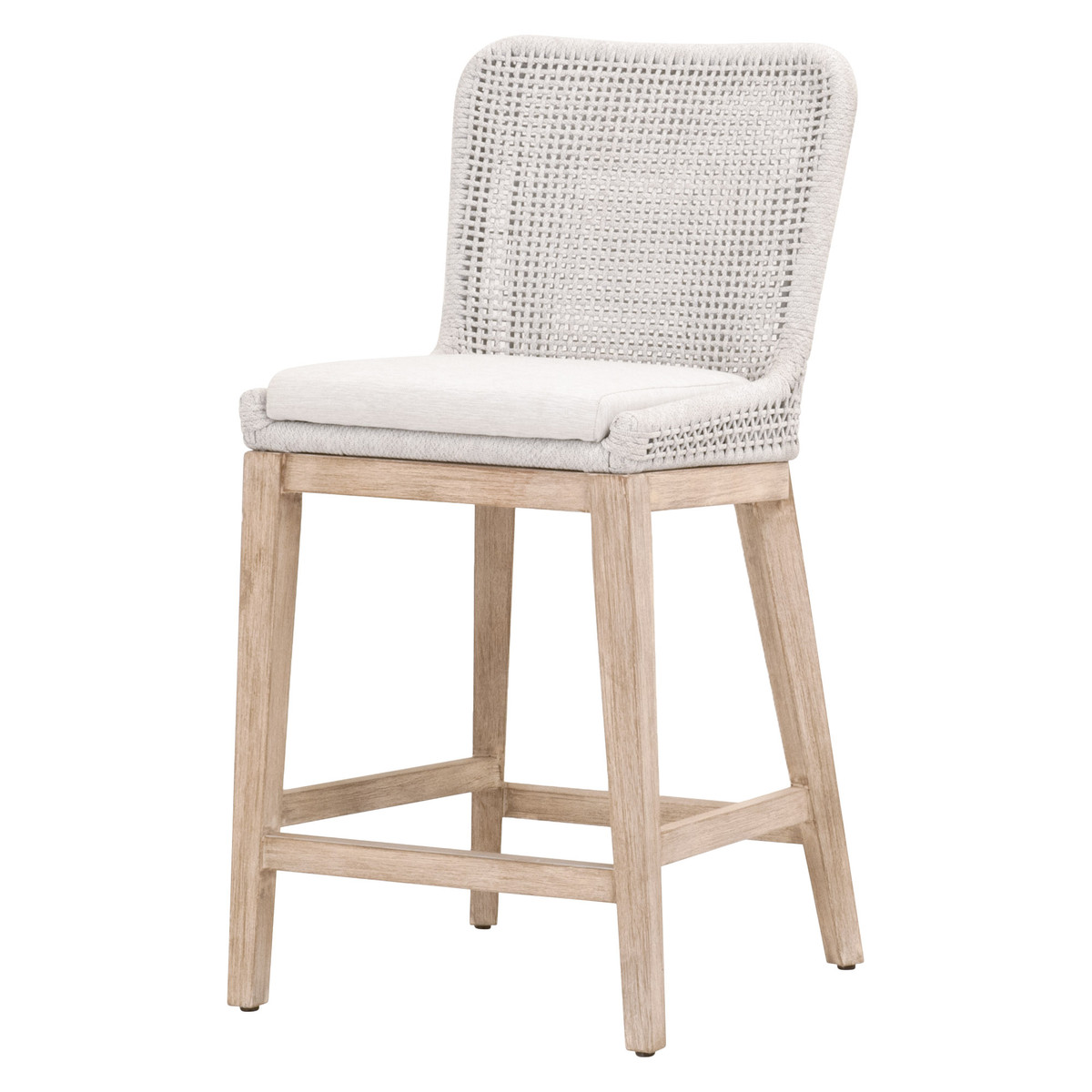Essentials For Living Mesh Natural Gray White Counter Stool