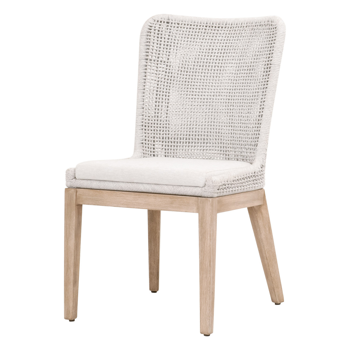 2 Essentials For Living Mesh Natural Gray White Dining Chairs