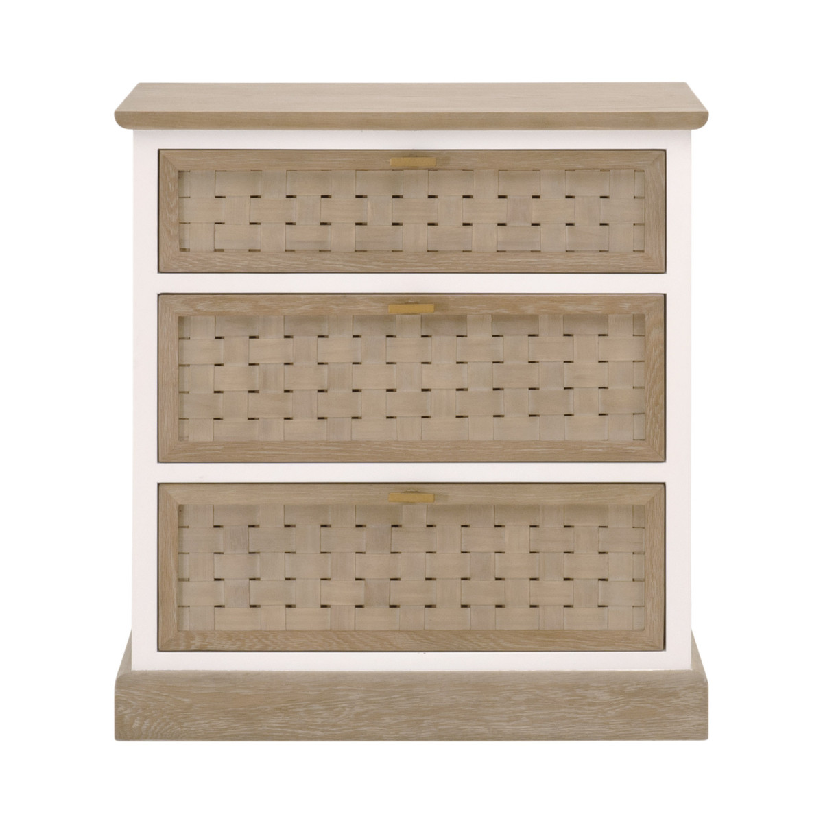 Essentials For Living Weave Smoke Gray Oak White Entry Cabinet
