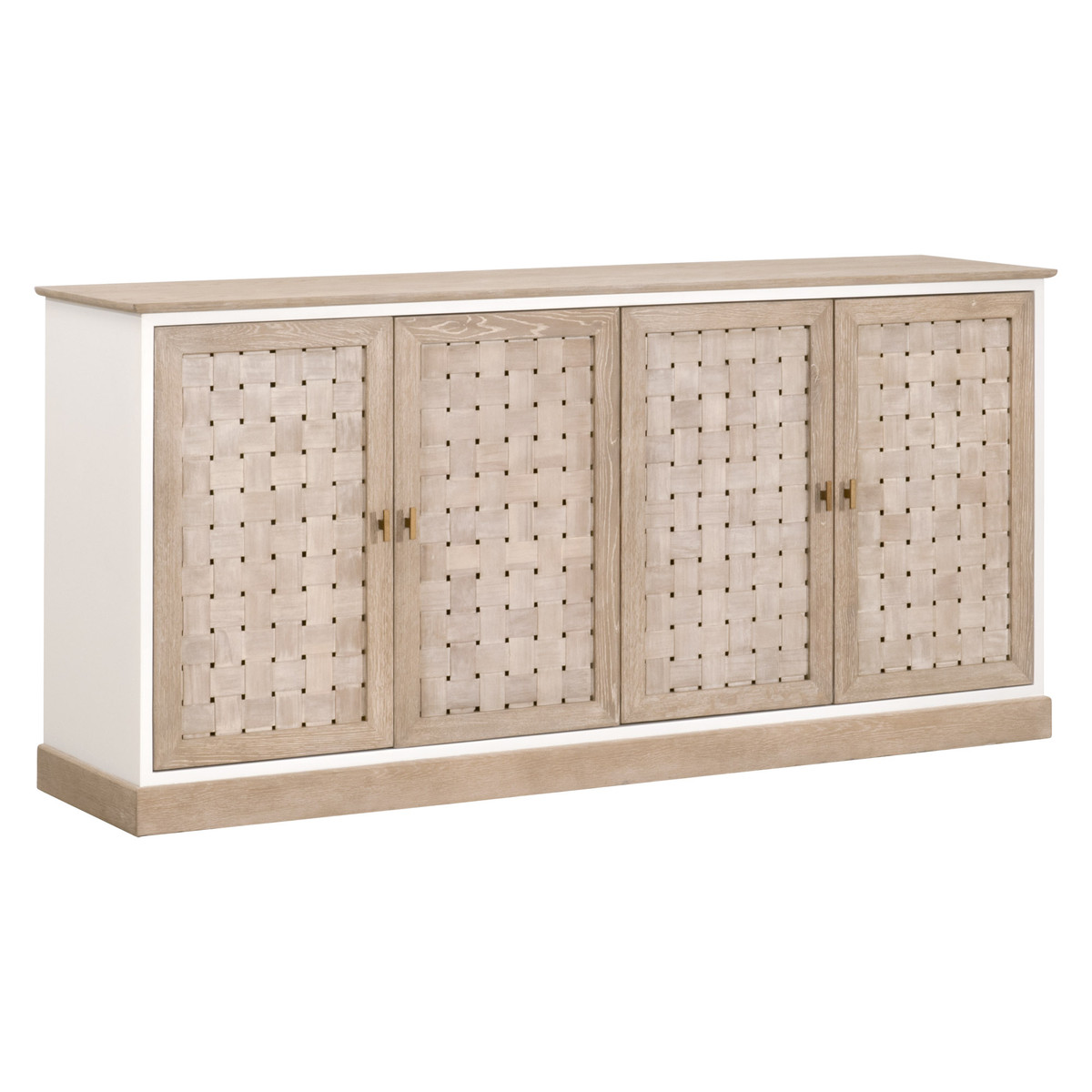 Essentials For Living Weave Smoke Gray White Media Sideboard