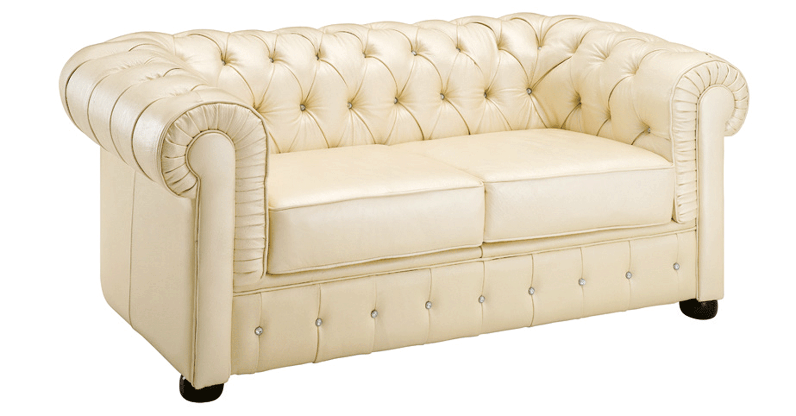 ESF 258 White Light Beige 2pc Living Room Set