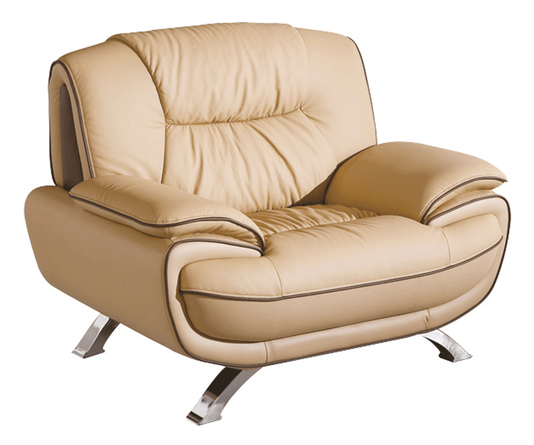 ESF 405 Brown Walnut Light Beige Chair