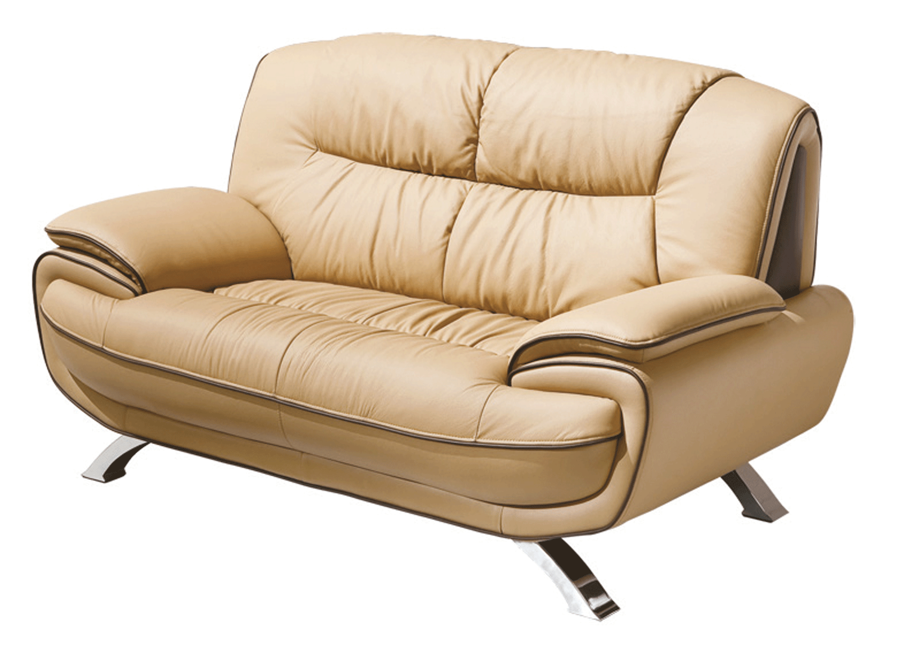 ESF 405 Brown Walnut Light Beige Loveseat