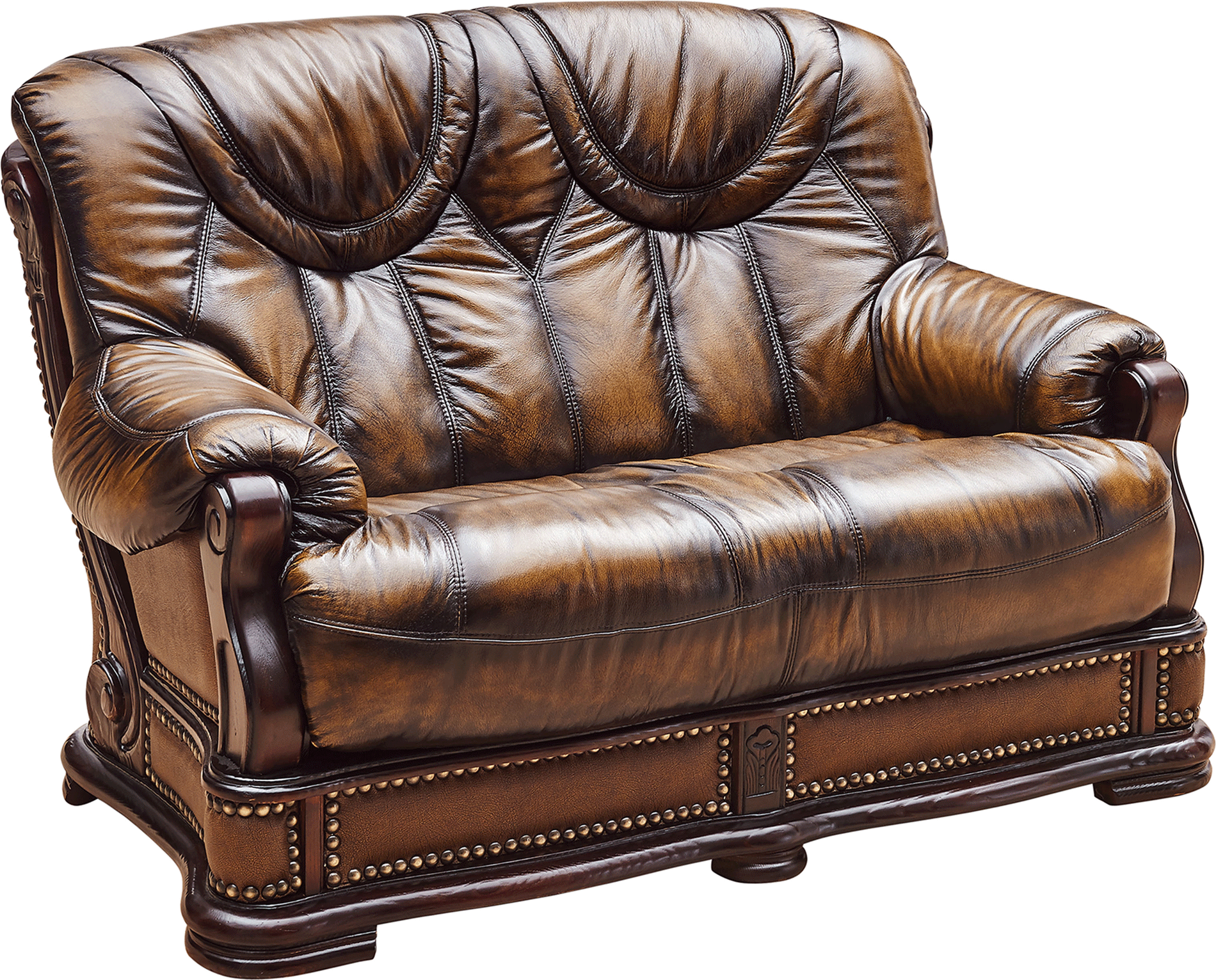 ESF Oakman Brown Walnut Loveseat