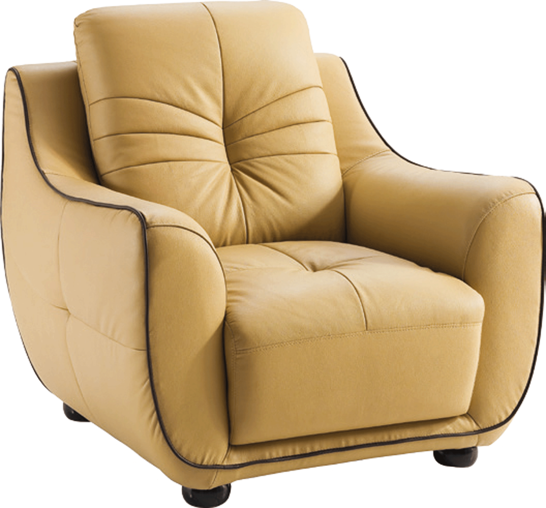 ESF 2088 Brown Walnut Light Beige Chair