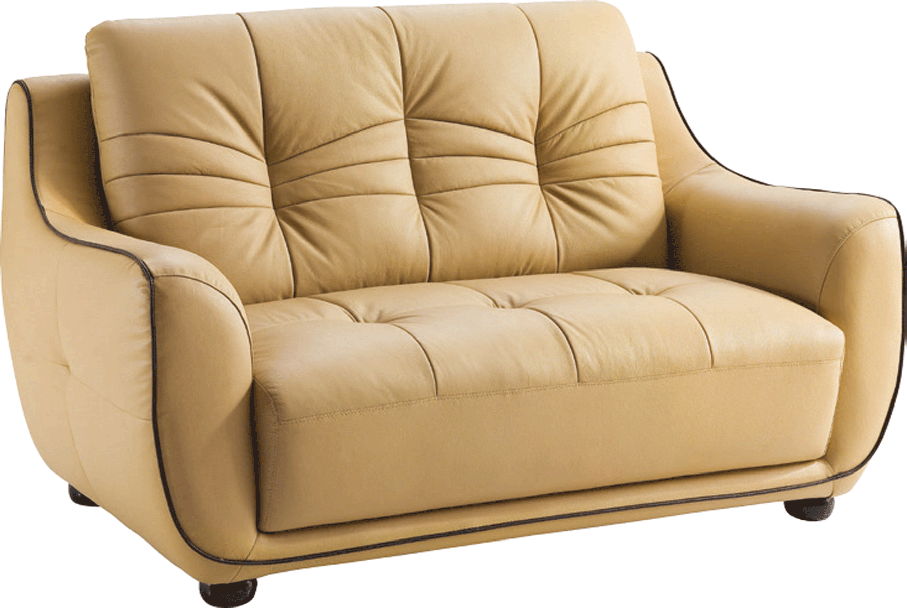 ESF 2088 Brown Walnut Light Beige Loveseat