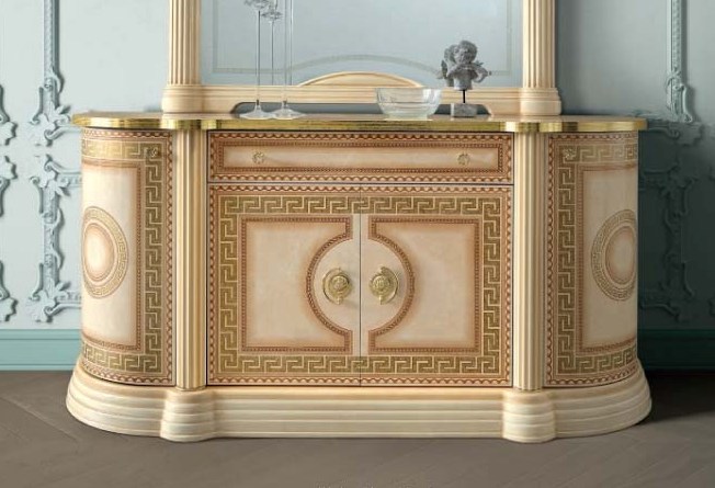ESF Aida Yellow Gold Light Beige 4 Door Buffet