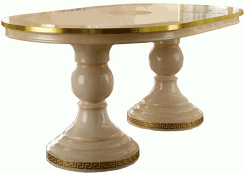 ESF Aida Yellow Gold Light Beige Dining Table