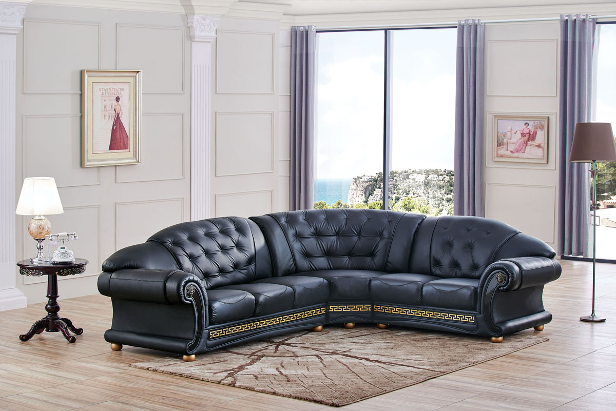 ESF Apolo Black Right Facing Sectional