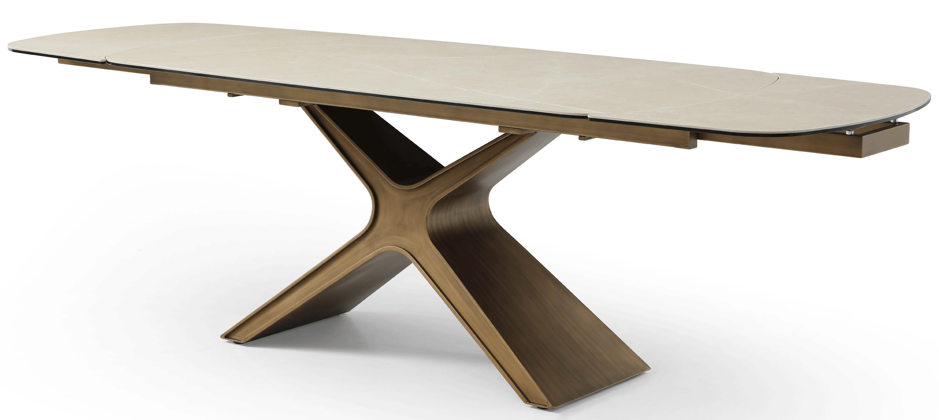 ESF 9368 Brown Walnut Light Beige Dining Table