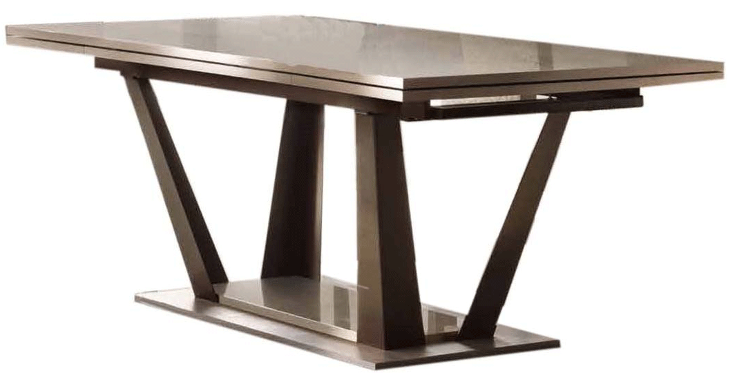 ESF Arredoambra Brown Walnut Light Beige Rectangular Dining Table