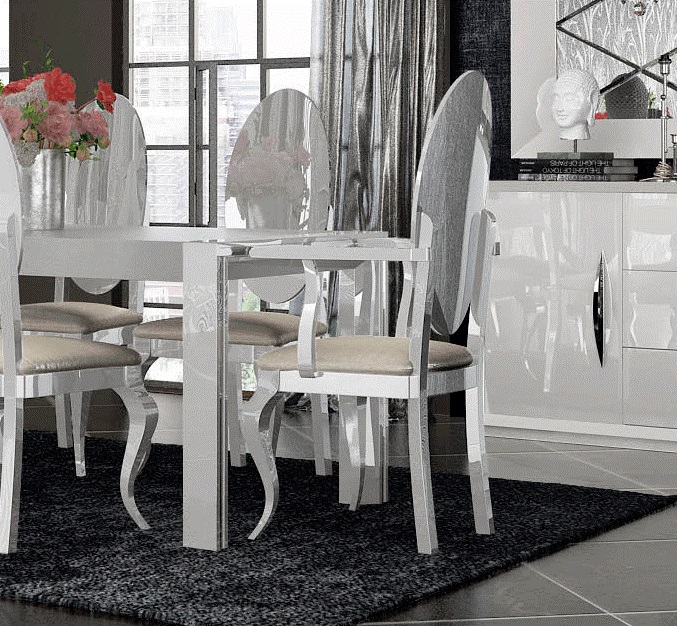 2 ESF Carmen White Armchairs