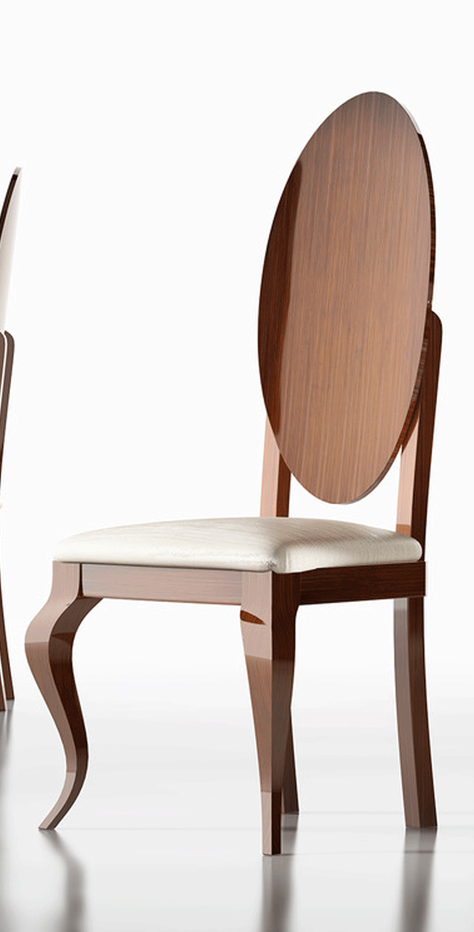 4 ESF Carmen Brown Walnut Side Chairs