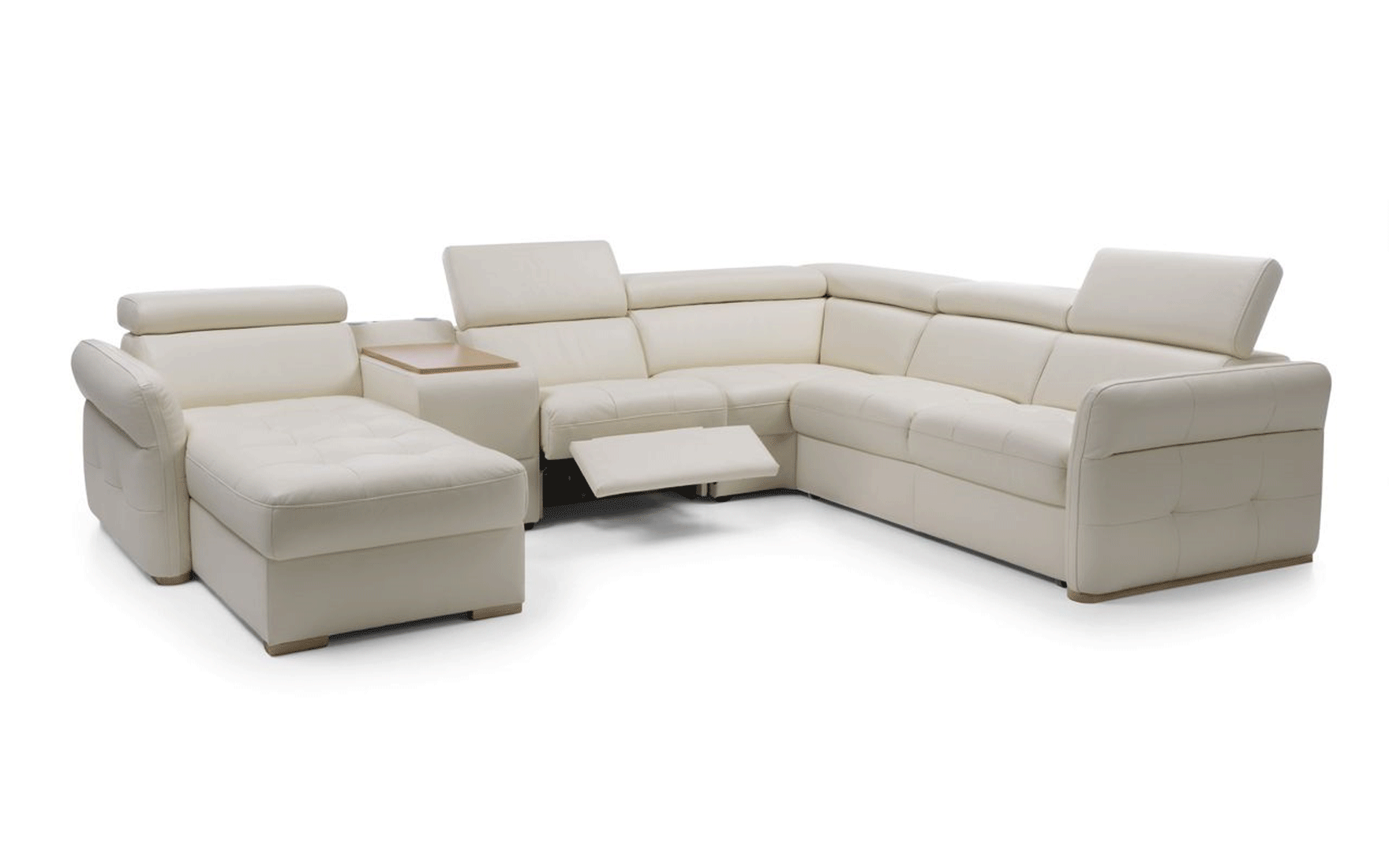 ESF Massimo White Light Beige Sectional