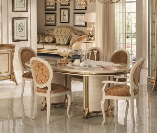 ESF Melodia Yellow Gold Light Beige 5pc Dining Room Set