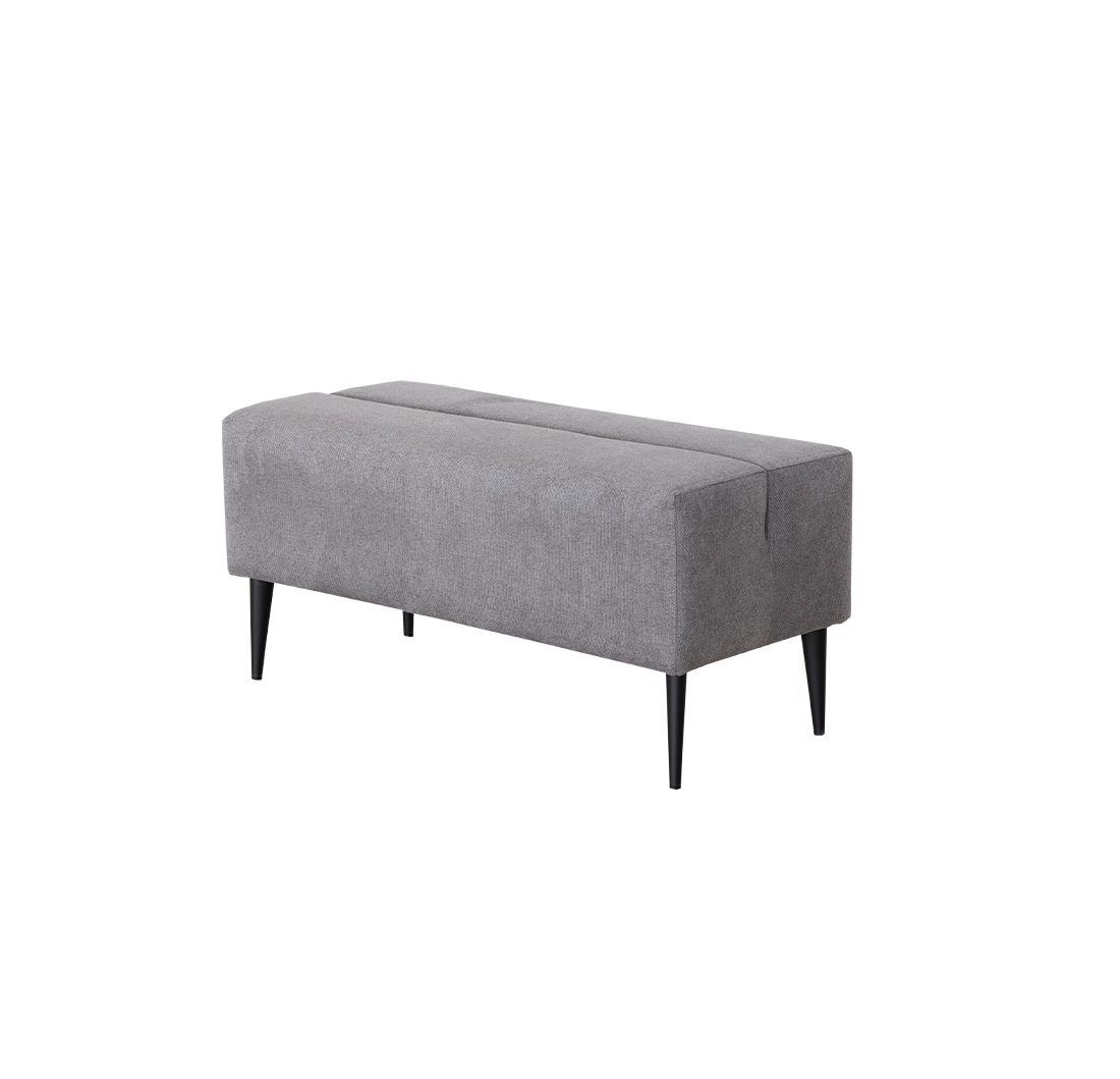 ESF Monroe Grey Silver Footstool