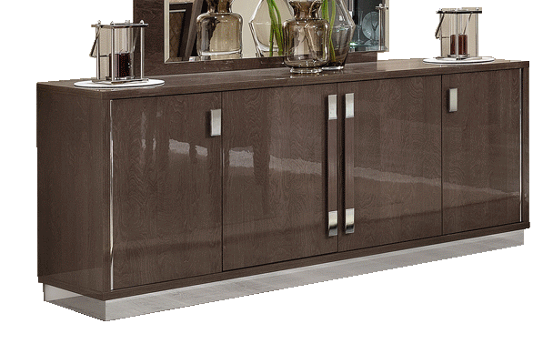ESF Platinum Brown Walnut 4 Door Buffet