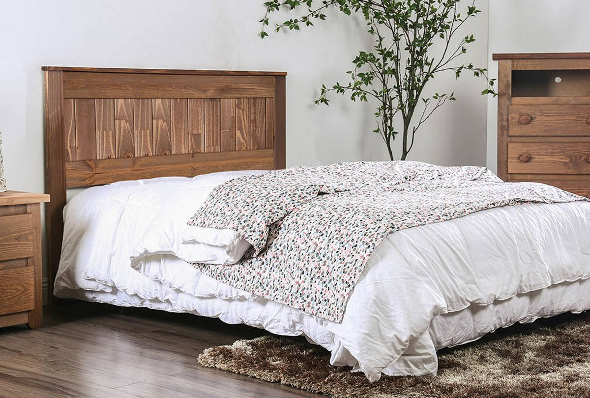 Furniture of America Ila Mahogany Queen Headboard
