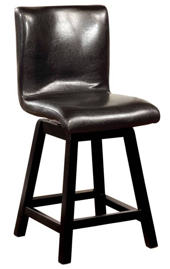 2 Furniture of America Hurley Black Counter Height Chairs