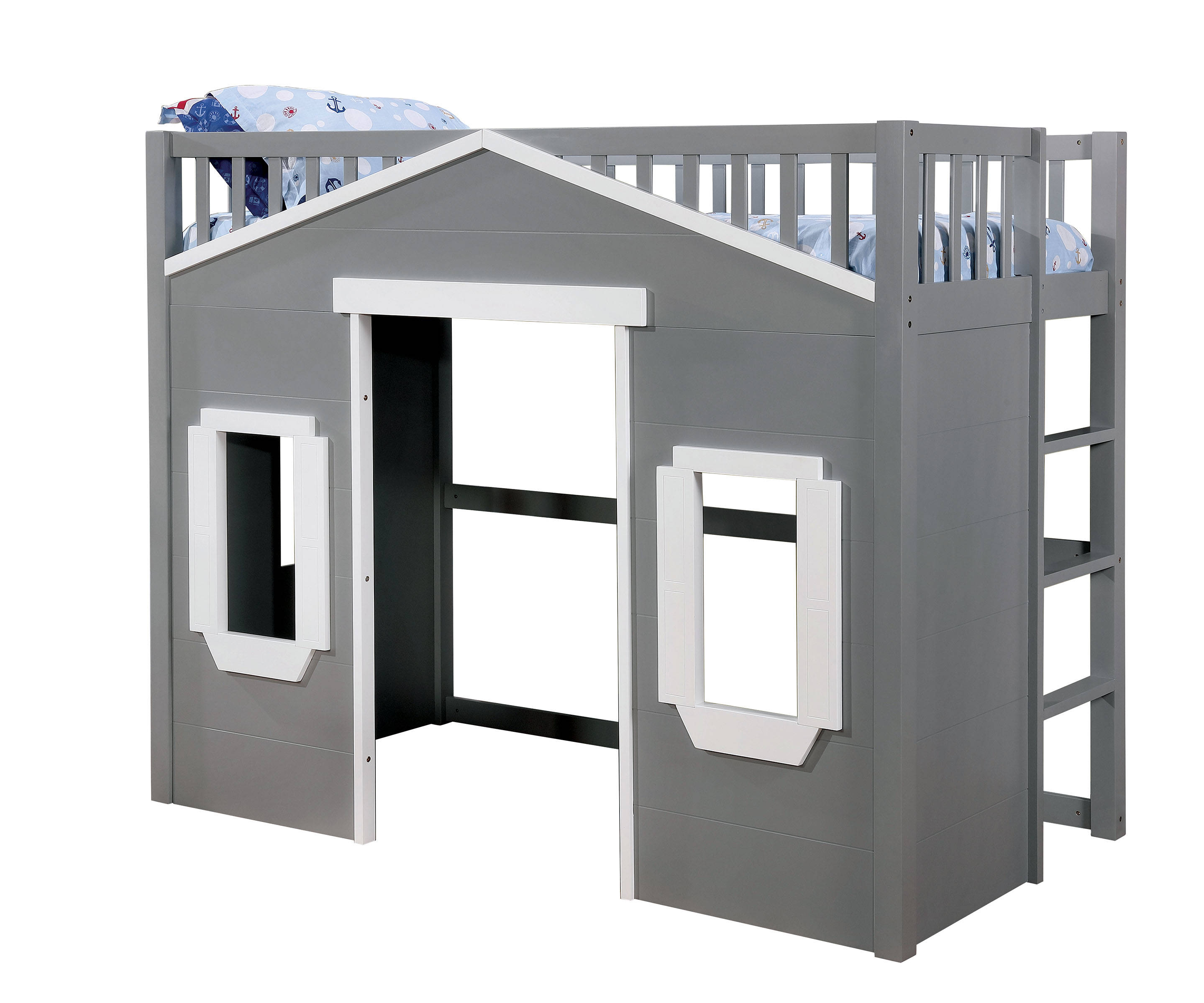 Furniture of America Eileen Gray White Twin Loft Bed