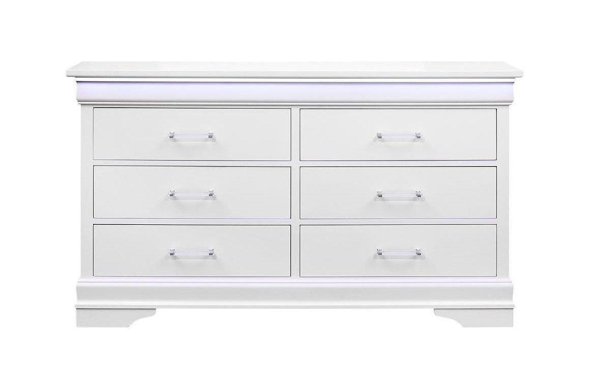 CHARLIE WHITE DRESSER WITH LED