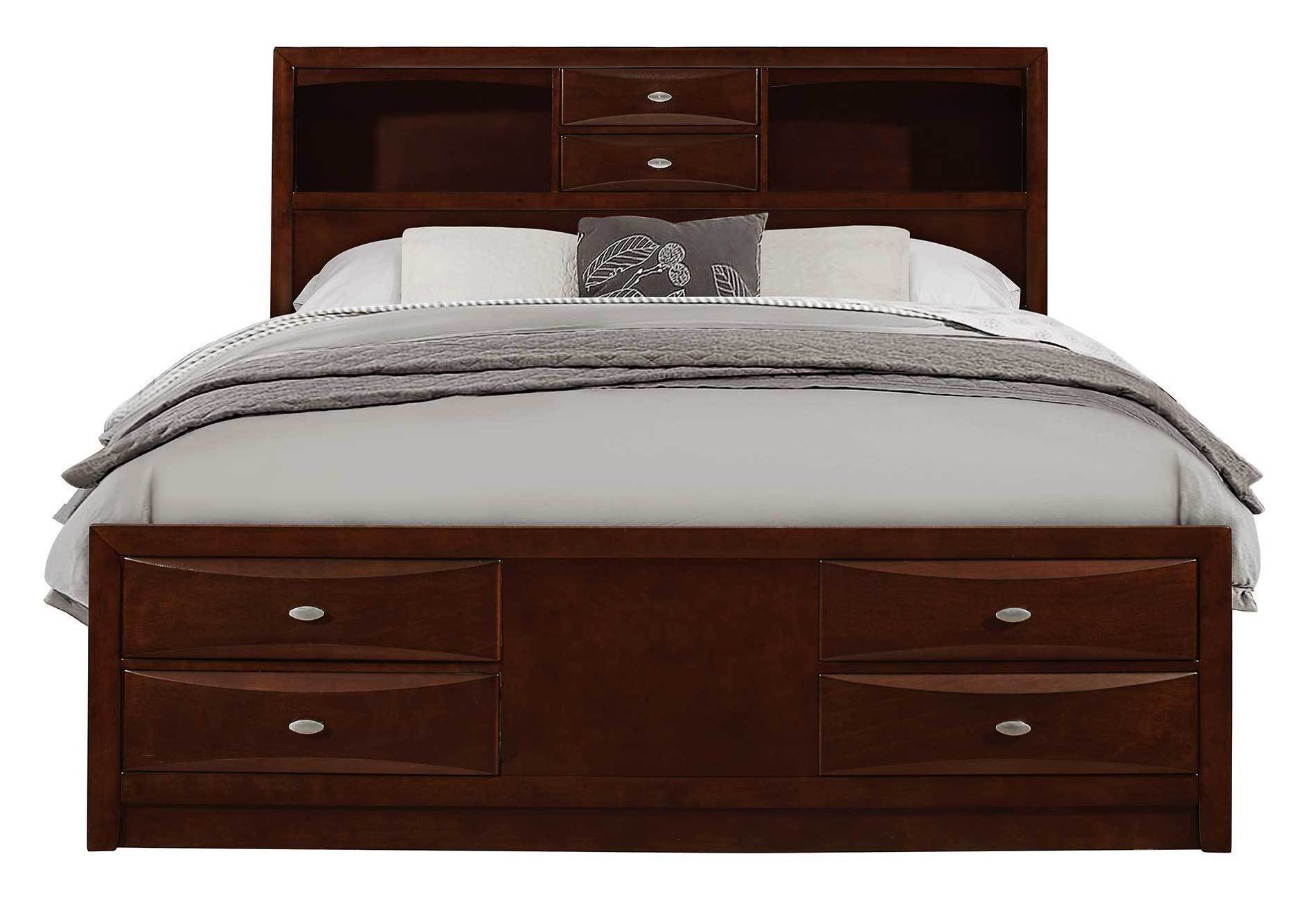Global Furniture Linda Merlot King Platform Bed