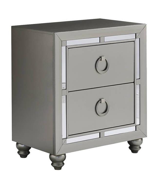 RILEY SILVER NIGHTSTAND