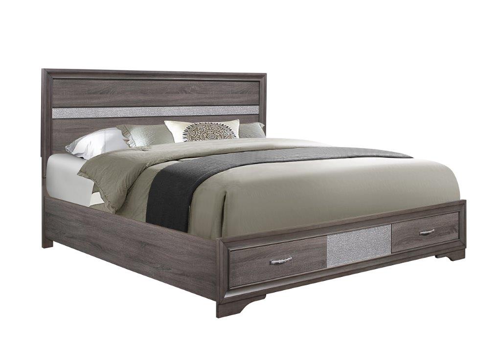 Global Furniture Seville Dark Grey Full Panel Bed