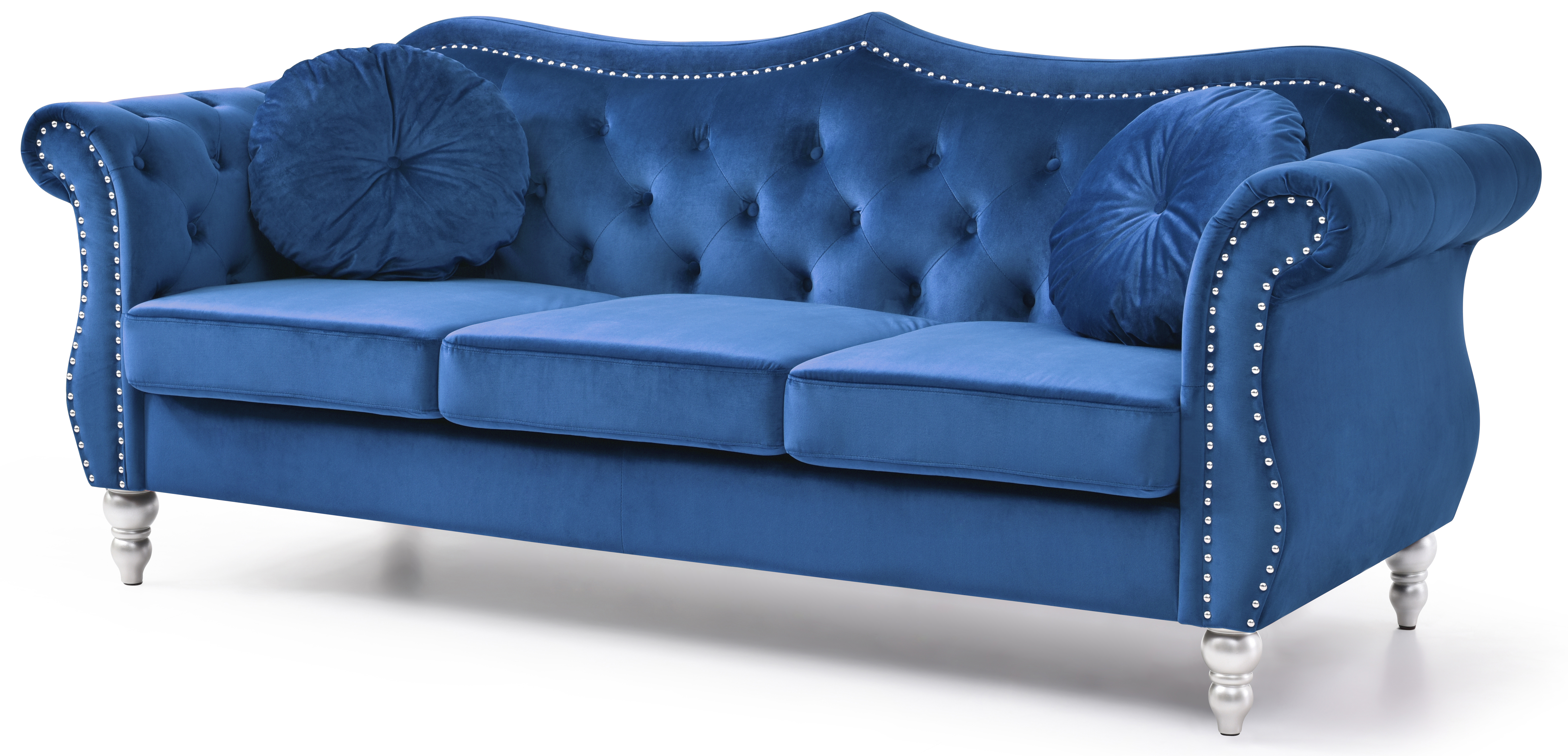 Glory Furniture Hollywood Navy Blue Velvet Fabric Sofa GLRY-G0661A-S