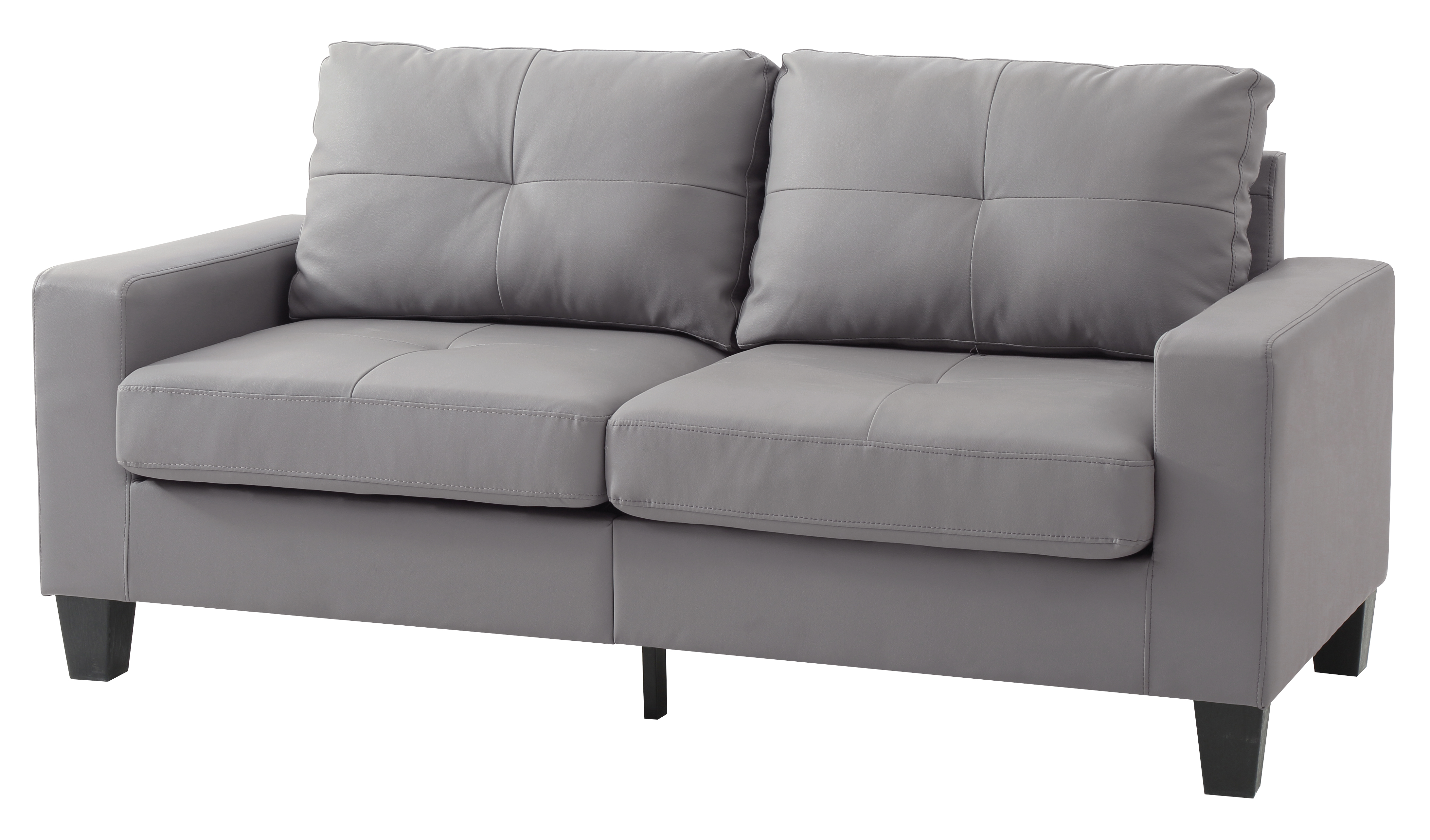 Elite Space Living Swansea Modular Sofa in Gray Faux Leather