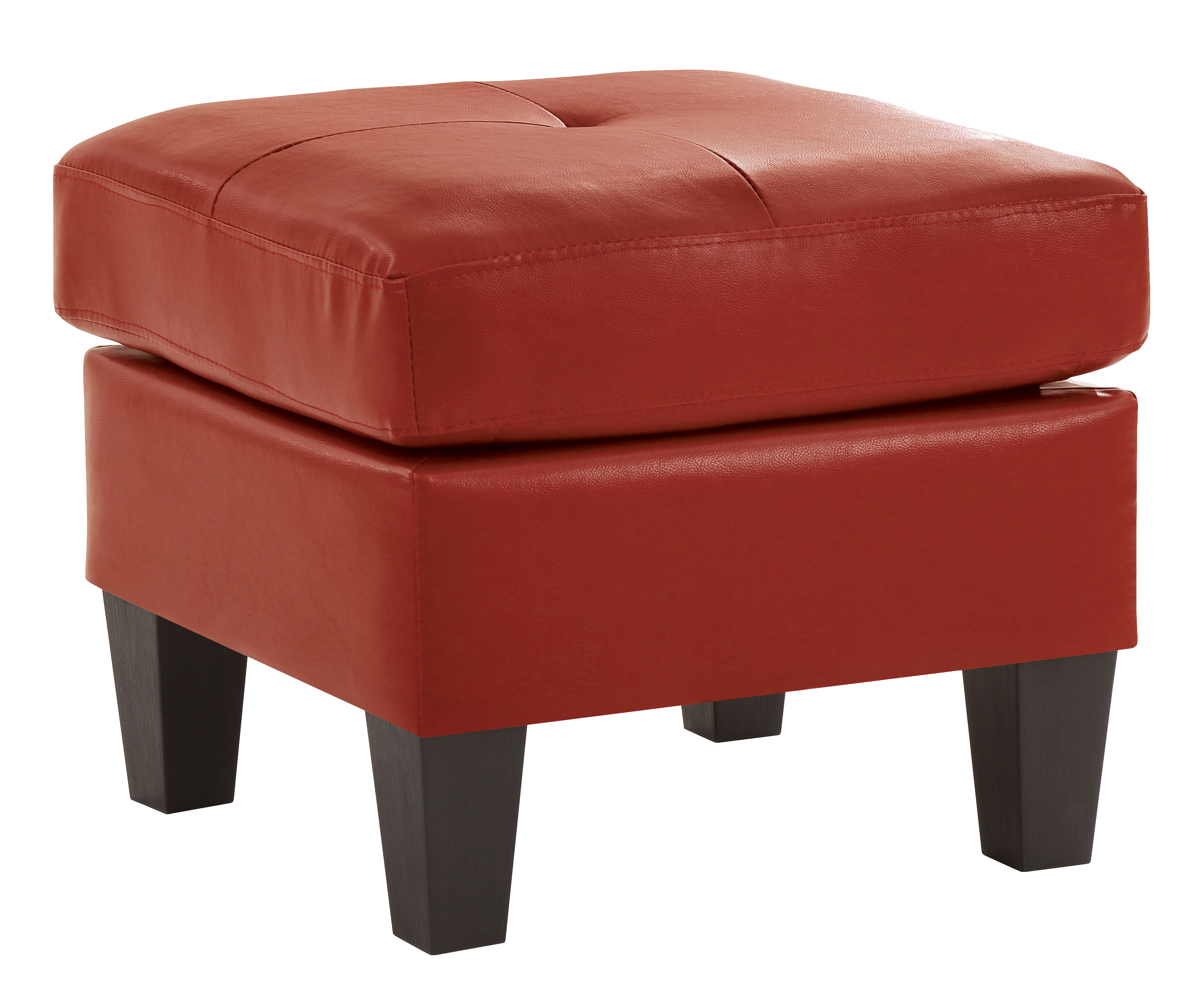Elite Space Living Swansea Red Faux Leather Ottoman