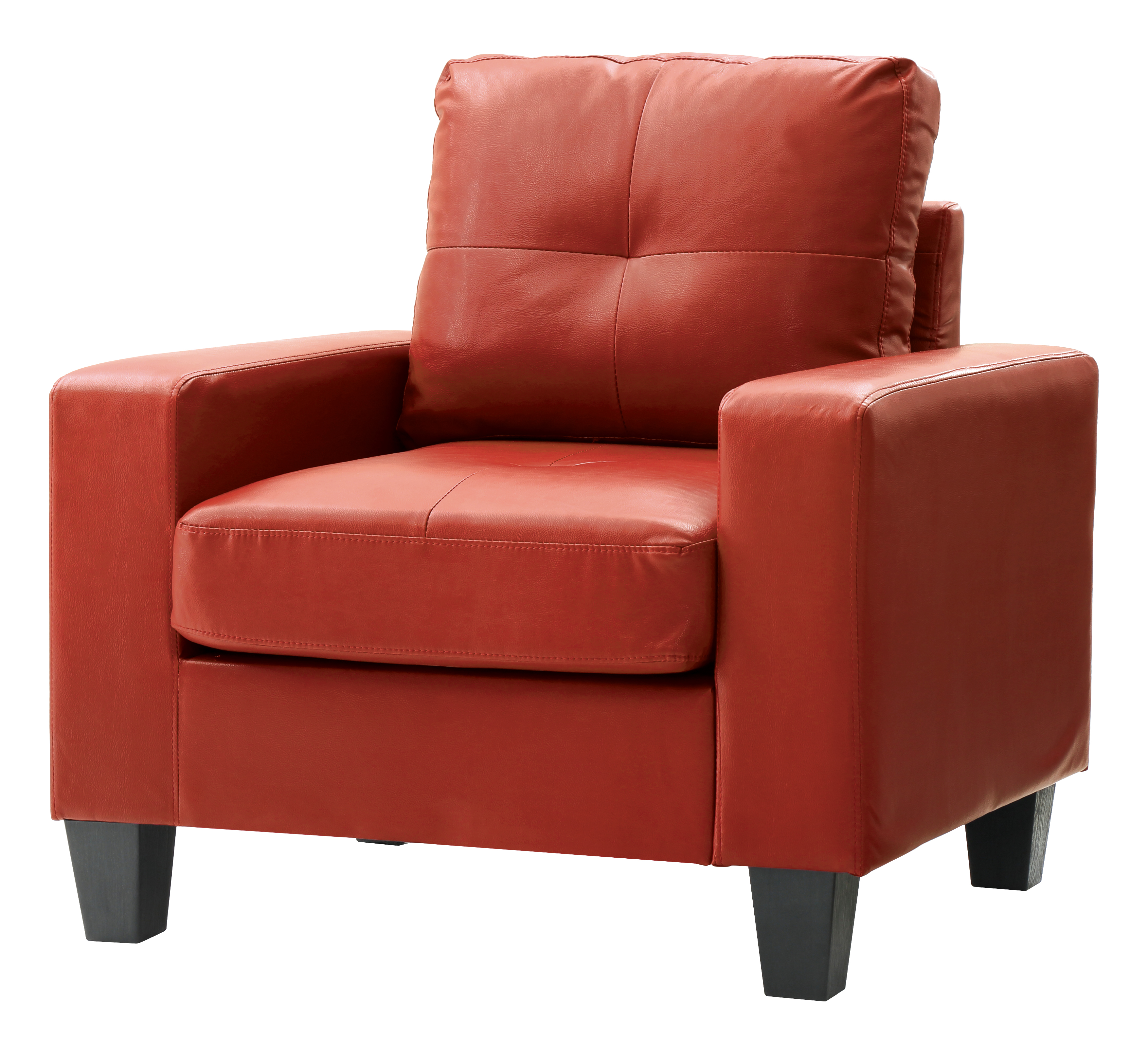 Elite Space Living Swansea Club Chair in Red Faux Leather