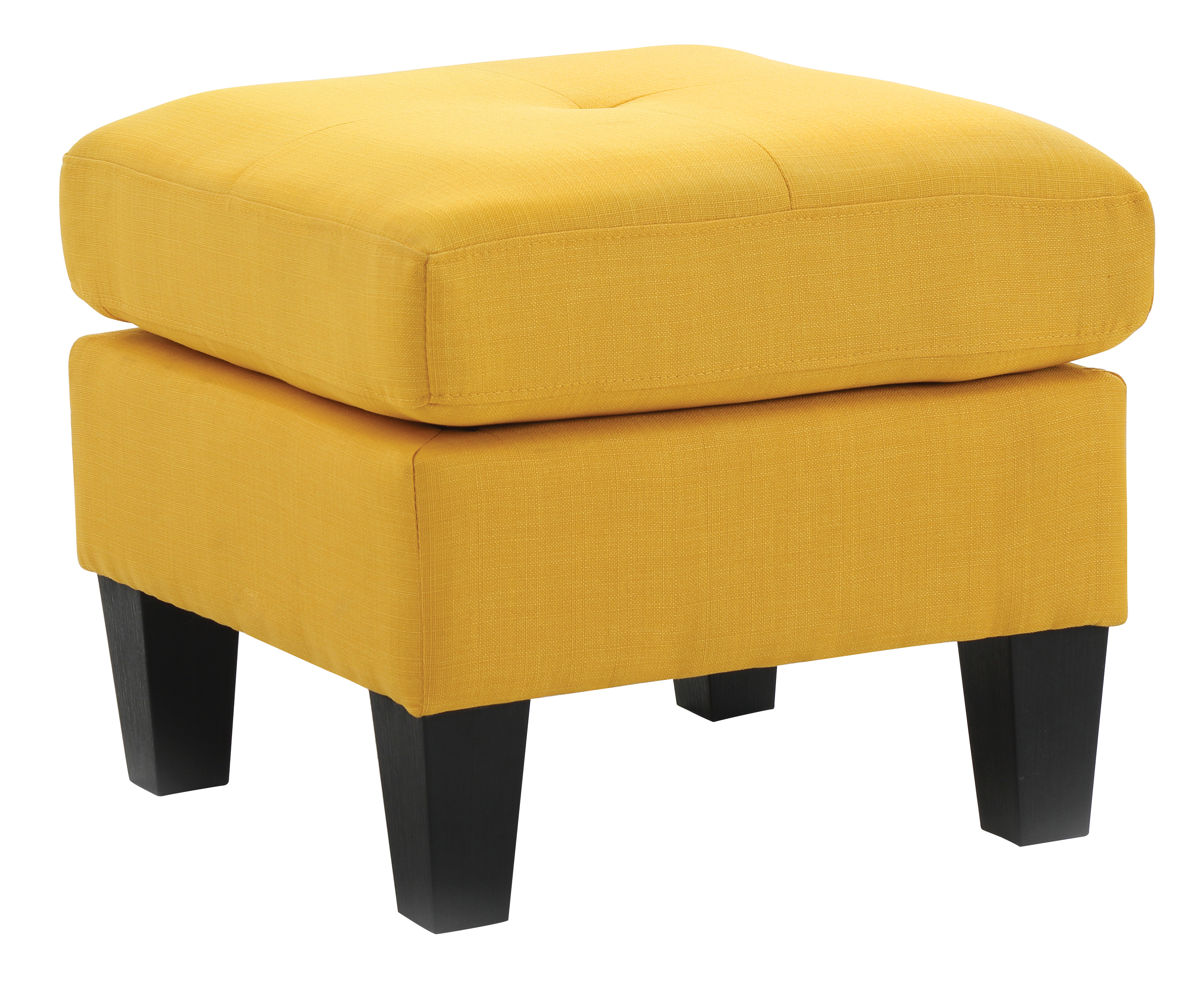 Elite Space Living Swansea Yellow Fabric Ottoman